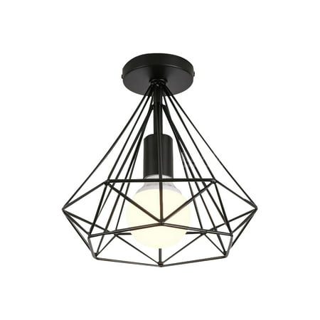 

DTOWER Industrial Retro Style Iron Ceiling Light Aisle Balcony Diamond-shaped Ceiling Lamp