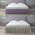 thumbnail image 3 of PiccoCasa Pleated Bed Skirts Polyester Solid Dust Ruffle 14 inch Drop, Light Gray, 3 of 6