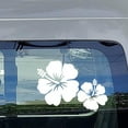 thumbnail image 5 of 4 Sheets Hibiscus Flower Car Decal Large Size Car Stickers 6pcs Hawaiian Flower Sun Protection Self Adhesive Car Accessories Automotive Exterior Decoration for SUV Laptop (White), 5 of 7