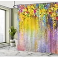 thumbnail image 4 of Ambesonne Flower Shower Curtain, Abstract Ivy Lilac Details, 69"Wx70"L, Yellow Lilac, 4 of 4