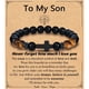 thumbnail image 2 of Ojo de Tigre Pulsera de Piedra con Colgante Negro pulsera de cuentas para hombres y mujeres, 2 of 2