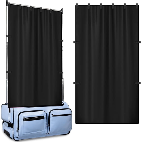 Ebaokuup 59" x 31.5" Portable Privacy Changing Curtain with Storage Bag Black