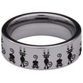 thumbnail image 4 of Falling Cat Tungsten Carbide Ring, 4 of 9
