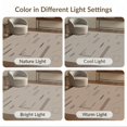thumbnail image 7 of ODIKA 6'x9' Beige Geometric Latte Brown Washable Area Rug Modern Abstract Design With Dynamic Lines And Shapes Easy Care, Non-Shedding, for Queen Size Bedroom Under Bed Master Suite, 7 of 7