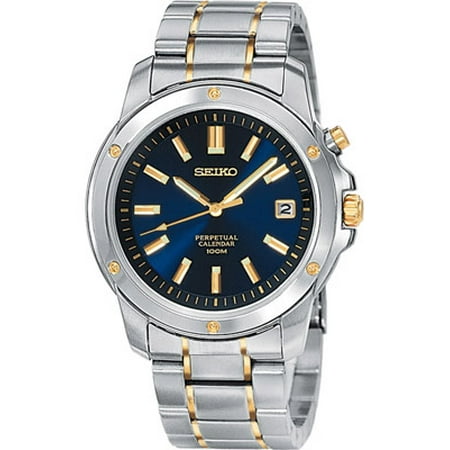 Seiko Perpetual Calendar - Stainless & Gold-Tone - Blue Face