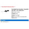 thumbnail image 2 of Front Right Strut Assembly - Compatible with 2007 - 2011 Honda CR-V 2008 2009 2010, 2 of 2