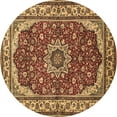 thumbnail image 1 of Ahgly Company Indoor Round Medallion Brown Traditional Area Rugs, 5' Round, 1 of 4