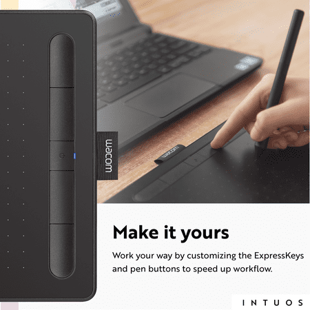 Wacom - Intuos Graphic Drawing Tablet for Mac, PC, Chromebook & Android (Small) with Software Included (Wireless) - Pistachio