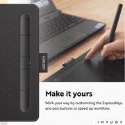 Wacom Intuos Wireless Graphics Drawing Tablet with 3 Bonus Software Included, 7.9 X 6.3, Black (CTL4100WLK0) Small (Wireless)