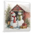 thumbnail image 2 of PU Leather Photo Album with Self-Adhesive Pages Scrapbook DIY Picture Holds 20+ Sheets Watercolor Clipart Snowmen, 2 of 9