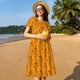 thumbnail image 4 of Disketp Fall Cute Simple Scarecrow para Vestido de Manga Corta para Mujeres, Vestidos de Verano para Mujeres, Casual y Holgado para la Playa, 4 of 6