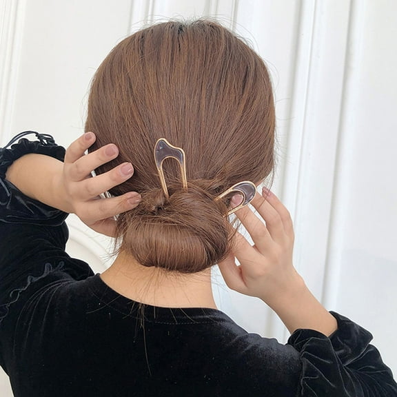 BESTOYARD Hair Pin Clips Assorted Color Zinc Alloy 4Pcs