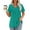 Blue, variant on QUNYINEY Solid Womens Summer Tops V Neck Peplum Casual Short Sleeve Shirts Loose Pleated Shirts for Women