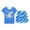 00#Blue989, variant on Toddler Boys Summer Casual Outfits Shark Print Short Sleeve Top T-Shirt Shorts Set