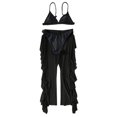thumbnail image 1 of Bathing Suit 3Pcs/Set Swim Pool Matching Padded Charming Bra Briefs Swimwear Set with Long Pants, 1 of 5