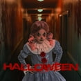thumbnail image 4 of Scary Clown Costume for Girls, Halloween Outfit with Balloons & Makeup Kit for 8-10 Years, 4 of 5