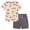 Z1-Beige, variant on Toddler Boy Beach Outfit Baby Boys Easter Outfit Short-Sleeve Button Shirt and Shorts 2 Piece Bunny Carrot Print Holiday Clothes Set 2-8Y(Blue,5-6 Years)