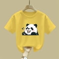 thumbnail image 5 of Favoffer Toddler Girls Short Sleeve Tee Summer Bunny Print Cute Round Neck Casual Basic Top Fashion Graphic Shirt for Daily Home Play Photo Shoot Sizes 2-13Y, 5 of 6