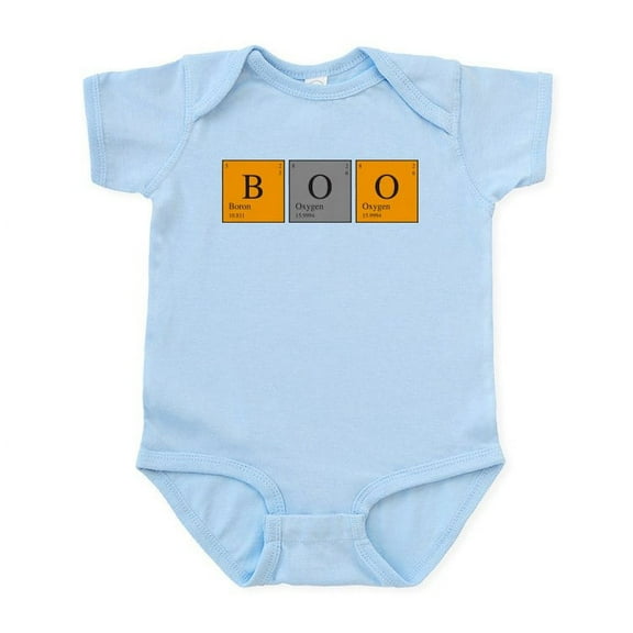CafePress - Periodic Boo Body Suit - Baby Light Bodysuit, Size Newborn - 24 Months