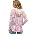 thumbnail image 2 of DISNIMO Axolotl Daisy Printed Sweatshirts for Women Trendy Hoodies Long Sleeve Pullover Tops Waffle Hoodies for Fall Winter, 3XL, 2 of 7