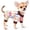 Brown Monkey, variant on Dog Thanksgiving Pajamas for Small Dogs, Festive Turkey and Pumpkin Print Pet Onesie, Soft Comfortable Loungewear Apparel, Stretchy Holiday Costume for Dogs,Beige Turkey XS