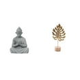 thumbnail image 1 of Estatua de mono,Estatua de Buda Mono para Interiores y Exteriores Budista,Figuras en miniatura meditando para decorar el jardín de casa.,Escultura de hojas,Estatua de hoja de metal Escultura, 1 of 8