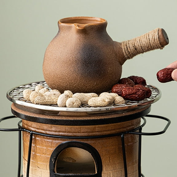 MLINS Outdoor Portable Kettle and Clay Teapot, Stovetop Tea Kettle for Camping, Practical Coffee Sharing Pot Set for Restaurant and Hotel