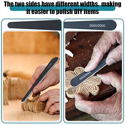 20 Pcs Honoson Sanding Sticks for Plastic Models Polishing Sticks Assorted  Metal and Wood Sanding Tools Accessory for Model Craft Amateur Beginner(Low