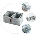thumbnail image 3 of SHISUYAN 3Pcs Small Storage Baskets in Grey Felt for Books and Magazines, 3 of 8