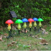 GEEKEO Outdoor Solar LED Mushroom Lamp Cute Mushroom Lights 8 Modes Waterproof Garden Lamp Outside Decor for Christmas Garden Yard Patio Pathway Lawn (Multicolored)