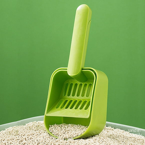 Pala multifuncional para arena Lisbinx, pala para mascotas, herramienta de limpieza multicolor para excrementos