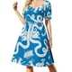 thumbnail image 4 of Vestido de manga corta con estampado misterioso Vestidos de mujer vestido para mujer 2025 Vestido, 4 of 8