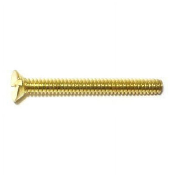 #6-32 x 1-1/4" Brass Slotted Flat Head Machine Screws MSFB-162 (24 pcs.)