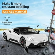 MIEBELY Maserati Remote Control Car, Openable Door 1:12 Scale Rc Toy Car 7.4V 900mAh Licensed 12Km/h Fast Rc Cars with Led Light 2.4Ghz Model Car for Adults Boys Girls Birthday Ideas Gift (White)