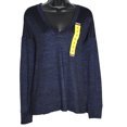 thumbnail image 4 of Kirkland Signature Ladies' Long Sleeve V-Neck Top (Navy Marled, Small), 4 of 5