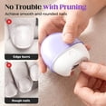 thumbnail image 5 of Electric Nail Clipper, 2026 New Automatic Nail Cutter with LED Light, Multifunctional Electric Fingernail Clippers for Easy Nail Care and Polishing, Suitable for Seniors and Adults(Purple), 5 of 7