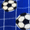 Blue, variant on Lilly Craft Soccer Balls and Net on Royal Blue Fleece Fabric 58-60" Wide Sold by the Yard