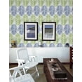 thumbnail image 4 of NextWall Two Toned Palm Peel and Stick Wallpaper (Coastal Blue & Fern Green), 4 of 16