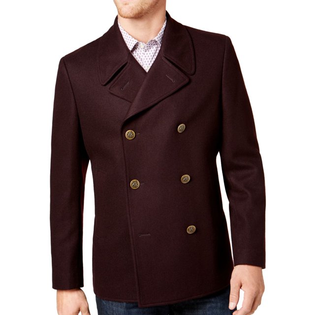 Tallia Abrigo de guisante con doble botonadura para mujer, Púrpura, X-Large