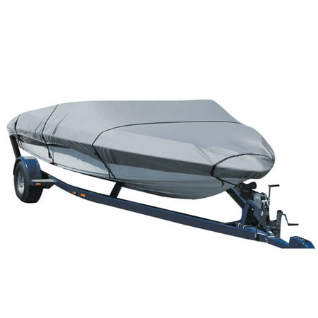 Leader Accessories Polyester Waterproof Trailerable Runabout Boat Cover Fit V-hull Tri-hull Fishing Ski Pro-style Bass Boats,Full