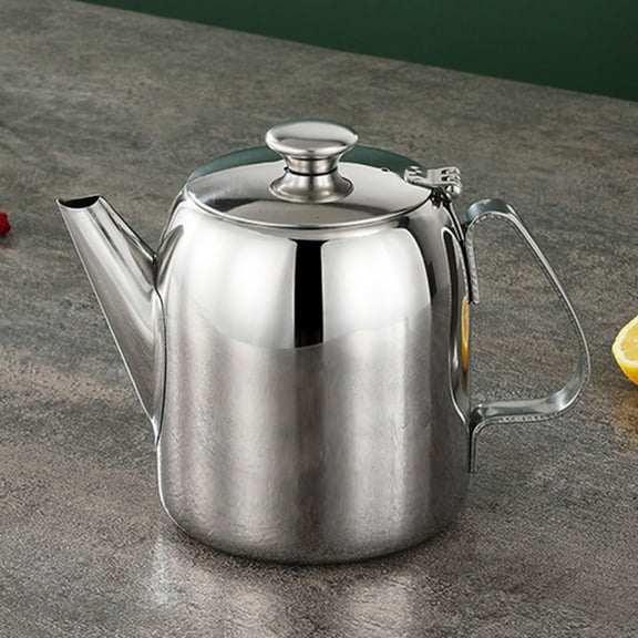 Stainless Steel Teapot 20 Oz ，32 Oz，48 Oz，70Oz Spill Proof Metal Teapot With Short Straight Spout Cold Water Jug Coffee Kettle For Restaurants Rooms Living RoomSteel Kitchen Pantry Organization Rice