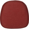 thumbnail image 4 of Klear Vu Gripper Non-Slip Mid Century Modern Shell Chair Cushion for Dining Room and Kitchen, Extra Thick Fill, Omega Upholstery Fabric, Set of 4, Flame, 4 of 5