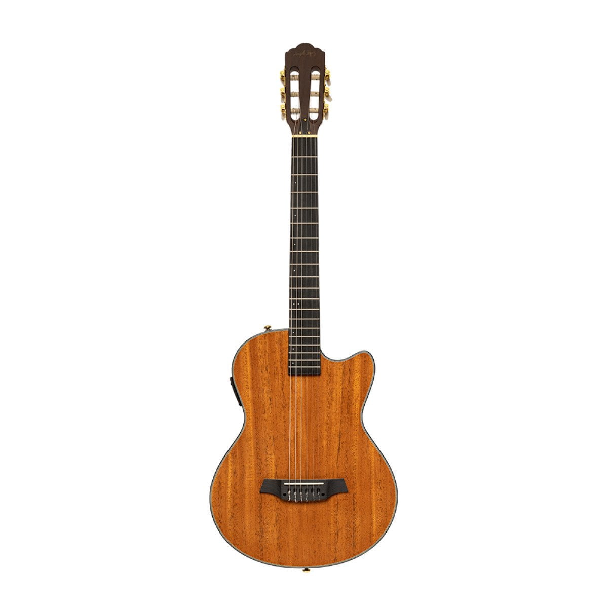 Angel Lopez 4/4 Cutaway Electric Classical Guitar Solid Body, Natural