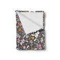 thumbnail image 2 of Cartoon Soft Flannel Fleece Throw Blanket, Kawaii Bunnies and Clouds Heart Eyed Skulls Japanese Anime Design Print, Cozy Plush for Indoor and Outdoor Use, 60" x 80", Multicolor, by Ambesonne, 2 of 5