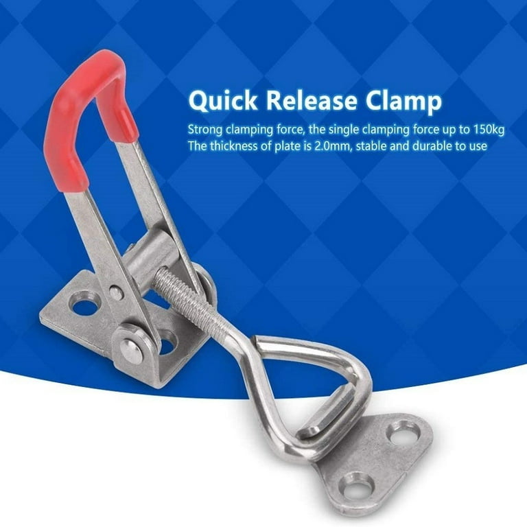 2X Stainless Steel Toggle Latch Clamp Adjustable Self-locking Buckle Latch  Clamp