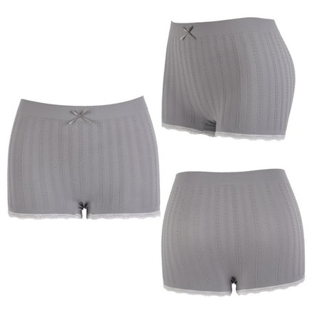 

Brand Sale!Womens Boyshort Panties Seamless Panties Anti Emptied Underwear Slimming Plus Size Lace Crochet Safety Short Pants