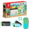 Nintendo Switch Animal Crossing Gaming Console, New Horizons Edition Green and Blue Controller Joy-Con, 32GB Storage, 6.2" Touchscreen Display, Bundle with Gradient Carry Kit