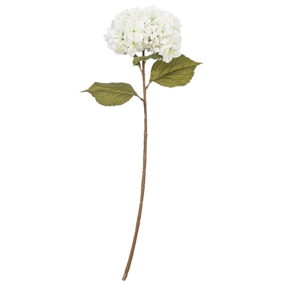 32.5" x 9" White Hydrangea Stem 3/Bag