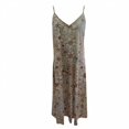 thumbnail image 3 of Pisexur Robe Maxi pour Femmes Été Aguichant à Col en V à Imprimé Floral Décontractée Ample Sans Manches Longue Robe Robe de Plage, 3 of 3