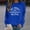 Blue, variant on JFGHDG Women's Crewneck Graphic Sweatshirts Long Sleeve Oversized Loose Fit Shirts Drop Shoulder Pullover Casual Tops Blue L